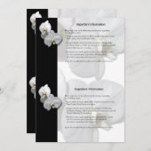 ホワイトオーキッドの情報シート3 招待状 (正面/裏面)