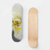 ホワイトオーキッドの花 スケートボード (正面)