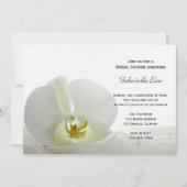 ホワイトオーキッドアンドヴェールブライダルシャワー 招待状 (正面)