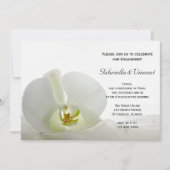 ホワイトオーキッドアンドヴェール婚約パーティ 招待状 (正面)