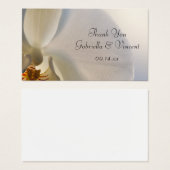 ホワイトオーキッドエレガンス結婚式の引き出物ラベル (正面&裏面)