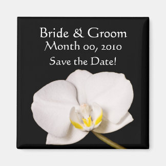 ホワイトオーキッドオンブラック マグネット