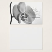 ホワイトオーキッドチャリティー結婚式の引き出物カード (正面&裏面)