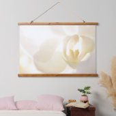 ホワイトオーキッドデザインウッドトップウォールタペストリー 吊り下げ型タペストリー (寝室)