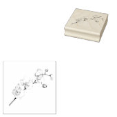 ホワイトオーキッドドリームエレガントシフェミニンックアート ラバースタンプ (押印)