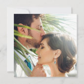 ホワイトオーキッドフォト結婚式の延期案内カード セーブザデート (裏面)