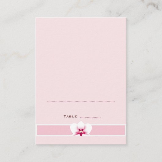 ホワイトオーキッドフォールディング座席表 プレイスカード (正面)