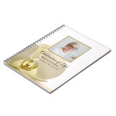 ホワイトオーキッドフラワーお祝いオブライフゲストハウス ノートブック (左側)