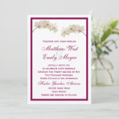 ホワイトオーキッドフラワーズトロピカルビーチ結婚式 招待状 (スタンド正面)