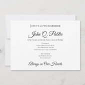 ホワイトオーキッドフラワーデス記念日招待状 招待状 (裏面)