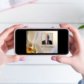 ホワイトオーキッドフラワーデス記念日招待状 招待状