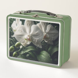 ホワイトオーキッドフローラ メタルランチボックス