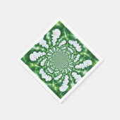 ホワイトオーキッドマンダラ スタンダードカクテルナプキン (角)