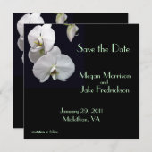 ホワイトオーキッド日付の保存 セーブザデート (正面/裏面)