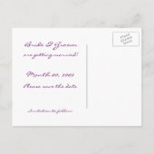 ホワイトオーキッド日付はがきを保存 案内ポストカード (裏面)