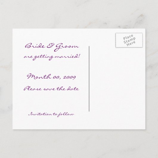 ホワイトオーキッド日付はがきを保存 案内ポストカード (裏面)