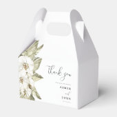 ホワイトオーキッド結婚式の引き出物ボックス フェイバーボックス (正面サイド)