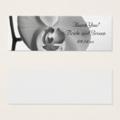 ホワイトオーキッド結婚式の引き出物ラベル (正面&裏面)