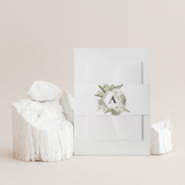 ホワイトオーキッド結婚式招待状ベリーバンド 招待状ベリーバンド