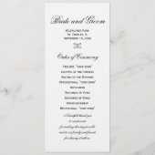 ホワイトオーキッド結婚式 プログラム (裏面)