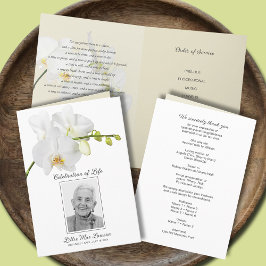 ホワイトオーキッド葬儀お祝いの写真 プログラム