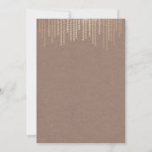 ホワイトオーキッド金ゴールドグリッターヴィンテージ誕生日パーティー 招待状 (裏面)