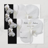 ホワイトオーキッド テーブルシーティングカード 招待状 (正面/裏面)
