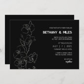 ホワイトオーキッド・トロピカルモダン招待状 招待状 (正面/裏面)