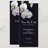 ホワイトオーキッド　結婚式のお知らせ セーブザデート (正面/裏面)