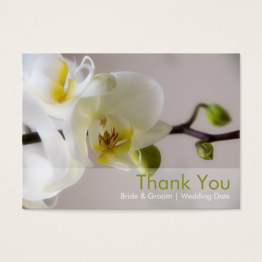 ホワイトオーキッド・結婚式の引き出物ラベル (正面)