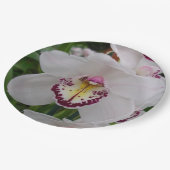 ホワイトオーキッドIIエレガントフローラ ペーパープレート (アングル)