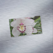 ホワイトオーキッドIIエレガントフローラ マグネット名刺 (インサイチュ)