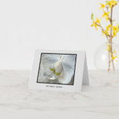 ホワイトオーキッドTouchオブイエローエストロフィー悔やみや弔慰 カード (黄色い花)