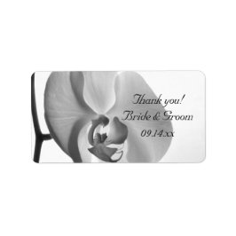 ホワイトオーキッ結婚チズサンキューメッセージカード ラベル