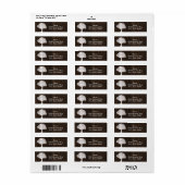 ホワイトオークツリー&ウッド素朴住所 シール (フルシート)