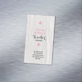 ホワイトオーク材、磁性 マグネット名刺 (インサイチュ)