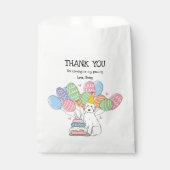 ホワイトオージーエドードルドッグ誕生日パーティーありがとう フェイバーバッグ (正面)