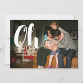 ホワイトオーズおもしろいホリデーフォトフラットカード シーズンカード (正面)