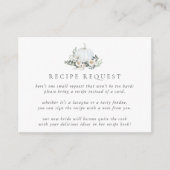 ホワイトオータムカボプキングリーンブライダルシャワーレシピ エンクロージャーカード (正面)