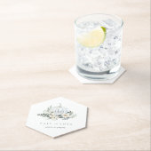 ホワイトオータムパンプキン グリーンネリー "恋に落ちる" ペーパーコースター (インサイチュ)