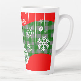 ホワイトオーナメントのクリスマス・ラテマグ カフェラテマグ