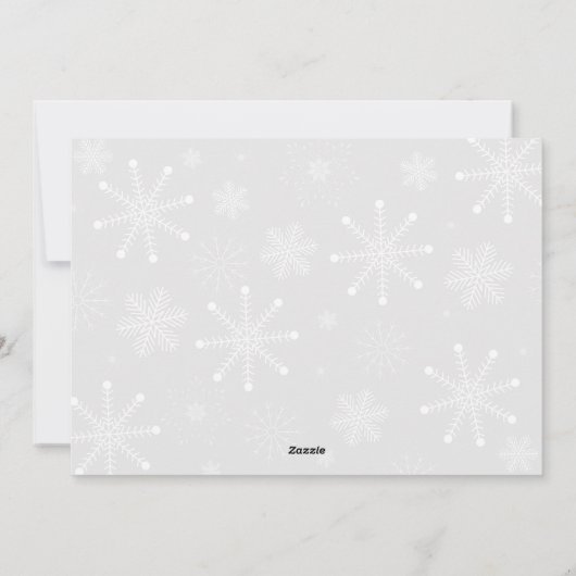 ホワイトオーナメントクリスマスフォト シーズンカード (裏面)