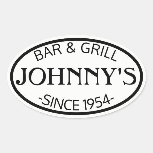 ホワイトオーバルプロモーション 楕円形シール (正面)