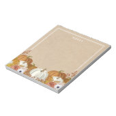 ホワイトオ素朴レンジパンプキンメモ帳 ノートパッド (回転)