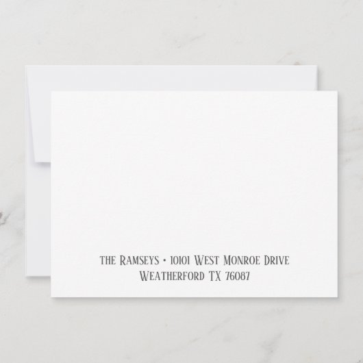 ホワイトカスタムすべての行事エレガントおめでとうフラット カード (裏面)