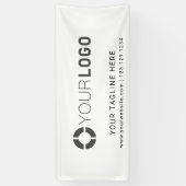 ホワイトカスタムの会社ロゴイベント 横断幕 (縦)