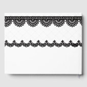 ホワイトカスタムウェディングのブラックレース ゲストブック (裏面)