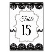 ホワイトカスタムウェディングのブラックレース テーブルナンバー (裏面)