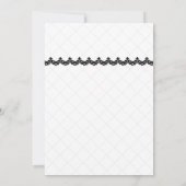 ホワイトカスタムウェディングのブラックレース 招待状 (裏面)