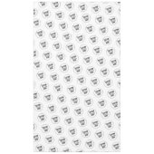 ホワイトカスタムトレードショーレストランビジネスロゴ テーブルクロス (正面)